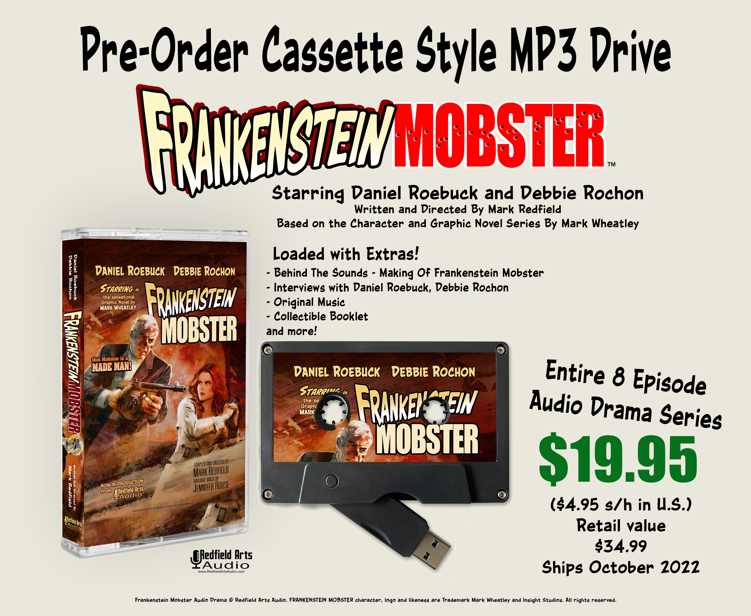 Frankenstein Mobster Cassette Style USB